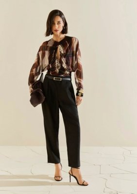 Calça Morena Rosa Cenoura Alta Preto