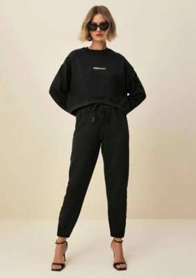 Calça Morena Rosa Comfort Cós Alto Com Recorte Preto