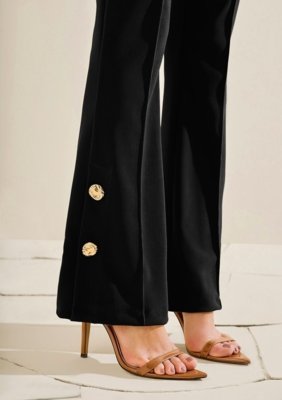 Calça Morena Rosa Flare Alta - Preto