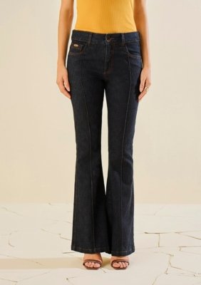 Calça Morena Rosa Flare Média - Azul