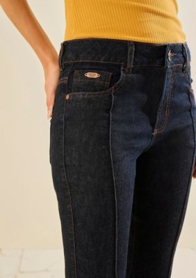 Calça Morena Rosa Flare Média - Azul