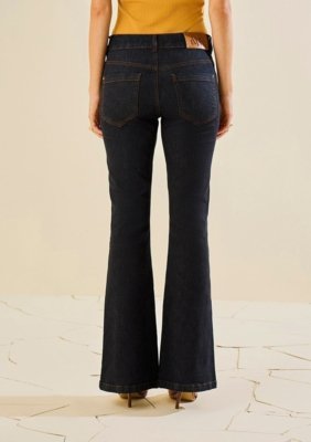 Calça Morena Rosa Flare Média - Azul