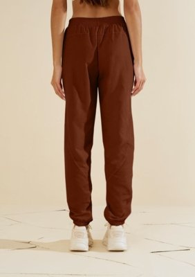 Calça Morena Rosa Jogging Alta - Marrom
