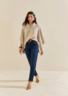 Calça Morena Rosa Mom Alta Azul
