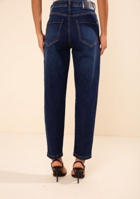 Calça Morena Rosa Mom Alta Azul