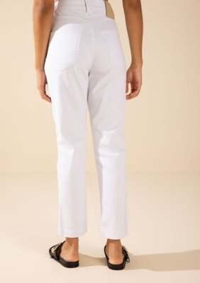 Calça Morena Rosa Mom Alta Off Off-white