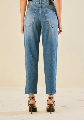 Calça Morena Rosa Mom Média - Azul
