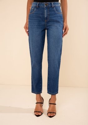 Calça Morena Rosa Mom Média Azul
