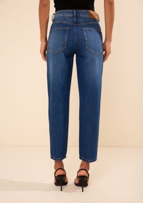 Calça Morena Rosa Mom Média Azul