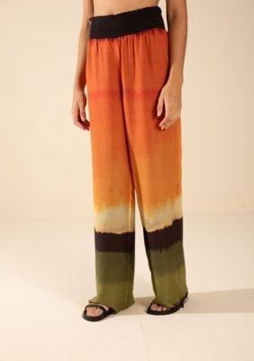 Calça Morena Rosa Pantalona Alta Bordô
