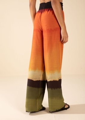 Calça Morena Rosa Pantalona Alta Bordô