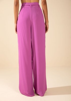 Calça Morena Rosa Pantalona Alta Roxo
