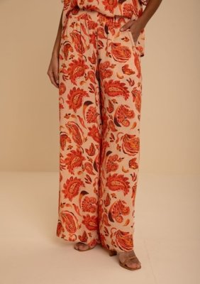 Calça Morena Rosa Reta Alta Bege