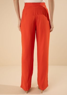 Calça Morena Rosa Reta Alta Laranja