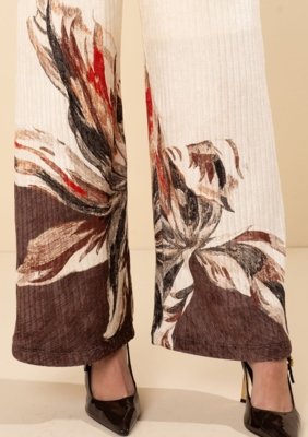 Calça Morena Rosa Reta Alta Off-white