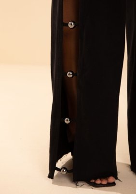 Calça Morena Rosa Reta Alta Preto