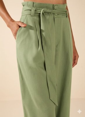 Calça Morena Rosa Reta Alta Verde