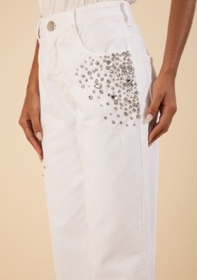 Calça Morena Rosa Reta Média Branco