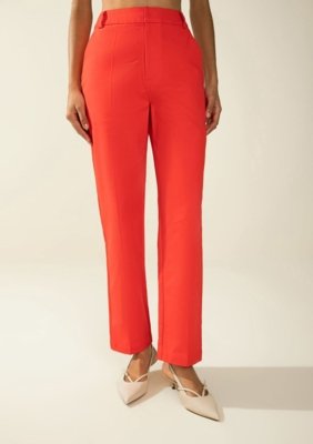 Calça Morena Rosa Reta Média Estampado