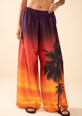 Calça Morena Rosa Reta Média Laranja