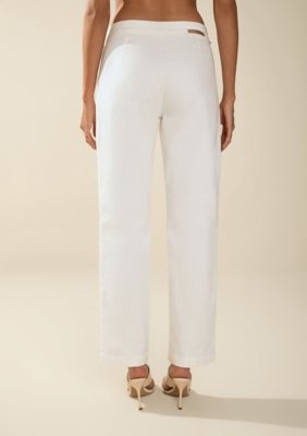 Calça Morena Rosa Reta Média Off Off-white