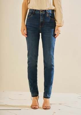 Calça Morena Rosa Skinny Alta - Azul