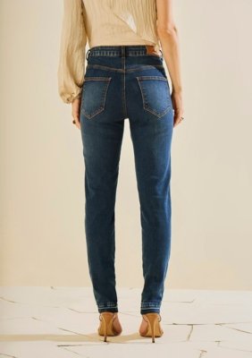 Calça Morena Rosa Skinny Alta - Azul