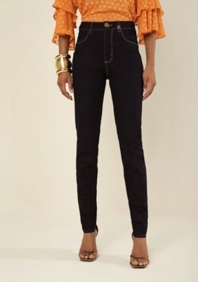 Calça Morena Rosa Skinny Alta - Azul