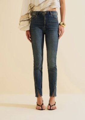 Calça Morena Rosa Skinny Alta - Azul