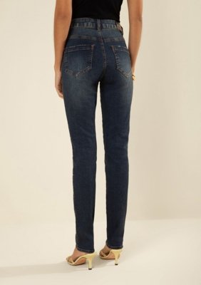 Calça Morena Rosa Skinny Alta - Azul