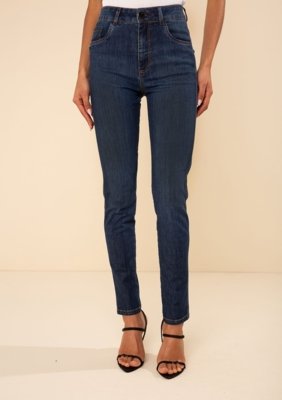 Calça Morena Rosa Skinny Alta Azul