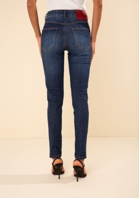 Calça Morena Rosa Skinny Alta Azul