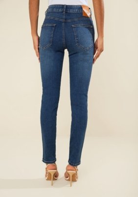Calça Morena Rosa Skinny Alta Azul