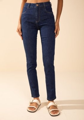 Calça Morena Rosa Skinny Média Azul