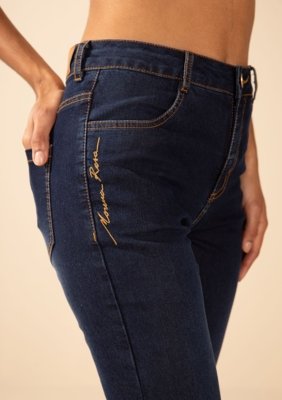 Calça Morena Rosa Skinny Média Azul