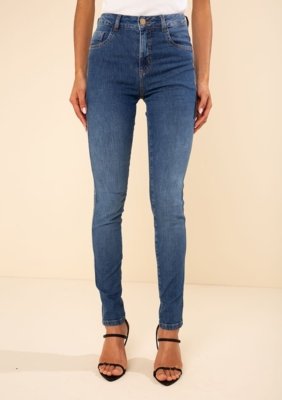 Calça Morena Rosa Skinny Média Azul
