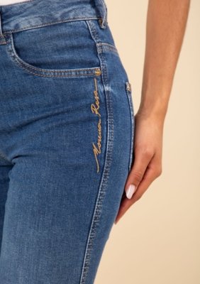 Calça Morena Rosa Skinny Média Azul