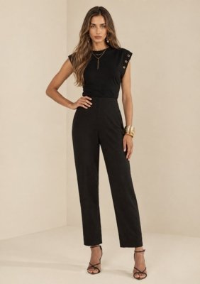 Calça Morena Rosa Slim Alta - Preto