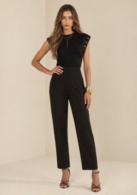 Calça Morena Rosa Slim Alta - Preto