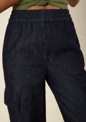 Calça Morena Rosa Wide Alta - Azul
