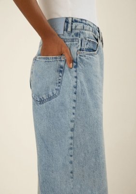 Calça Morena Rosa Wide Alta - Azul