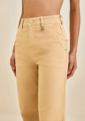 Calça Morena Rosa Wide Alta Amarelo