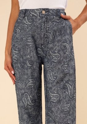 Calça Morena Rosa Wide Alta Azul