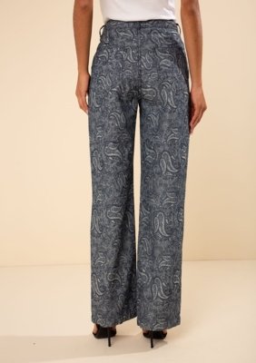 Calça Morena Rosa Wide Alta Azul