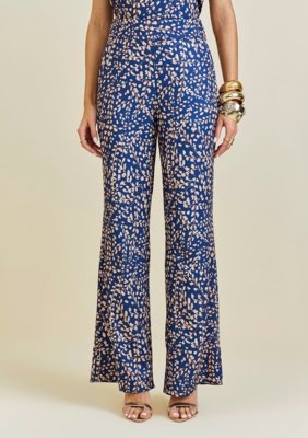 Calça Morena Rosa Wide Alta Azul