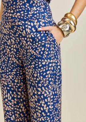 Calça Morena Rosa Wide Alta Azul