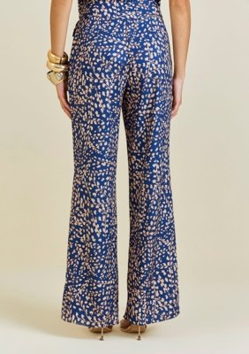 Calça Morena Rosa Wide Alta Azul
