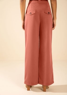 Calça Morena Rosa Wide Alta Estampado