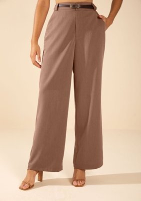 Calça Morena Rosa Wide Alta Marrom