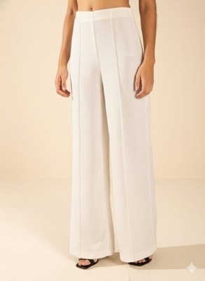 Calça Morena Rosa Wide Alta Off-white